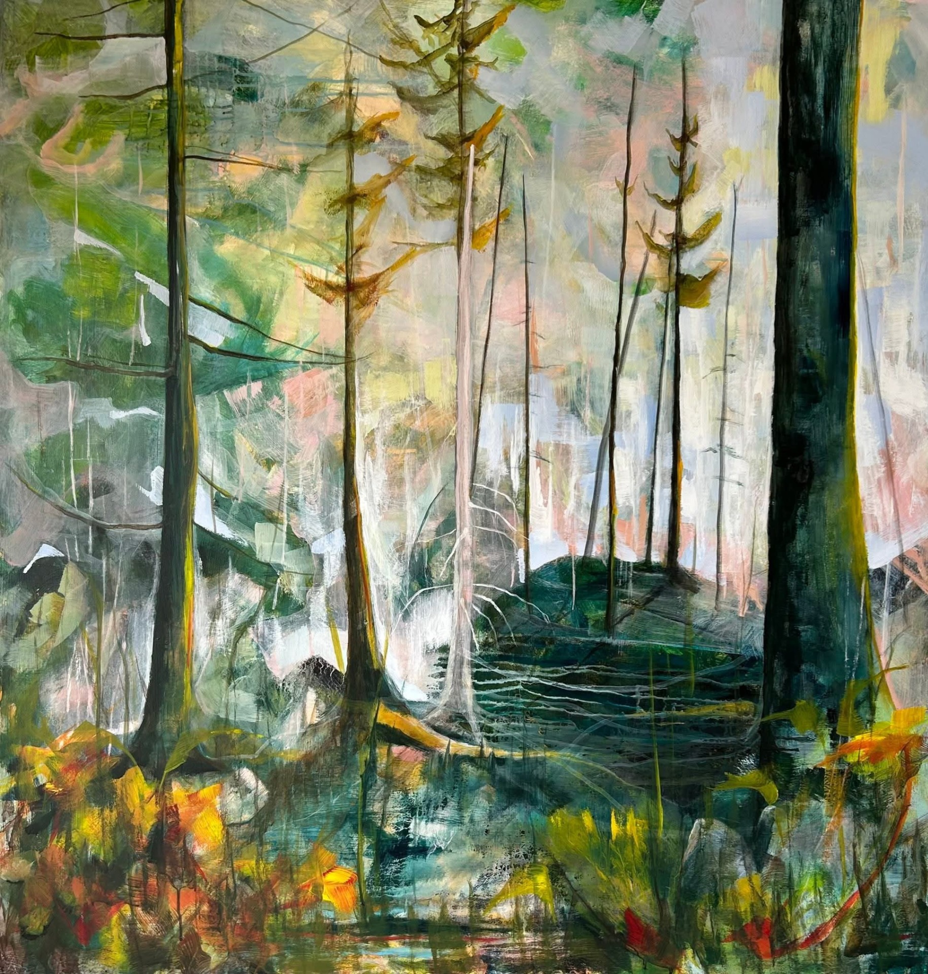 Når skogen holder pusten, 115 x 120 cm
